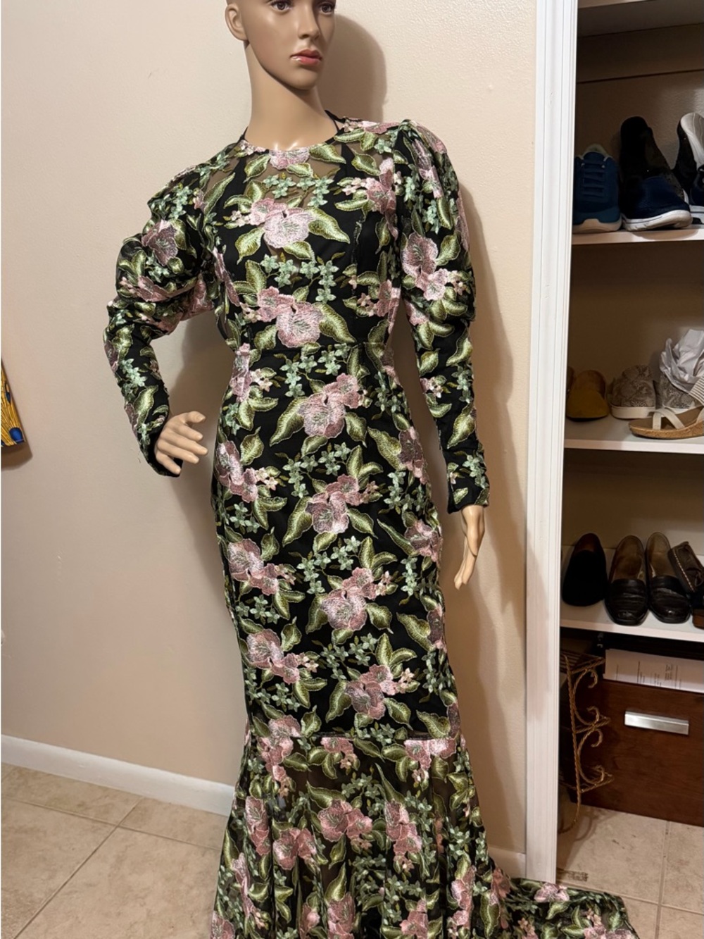 ASOS Long Sleeve Floral Maxi Dress